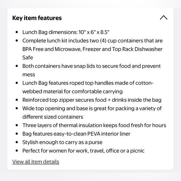 New Fit & Fresh Lunch Bag For Women For Work, Leakproof & Stain-Box - Picture 4 of 4